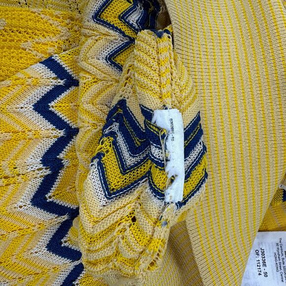 Sandro Paris Womens Zig Zag Wrap Top Midi Skirt 2PC Set 1 / XS Yellow - Picture 12 of 16